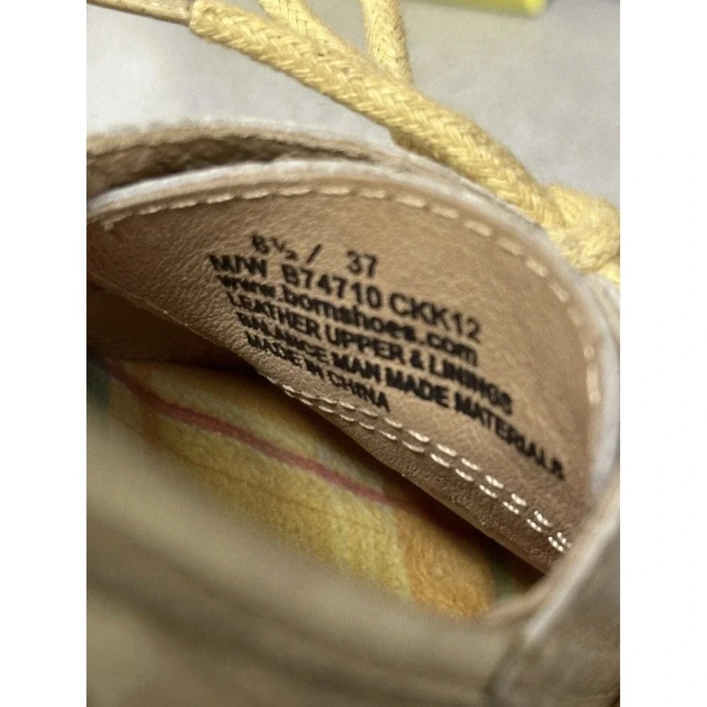 Born Gold Metallic Leather Ballet‎ Flats with Ties Size 6.5